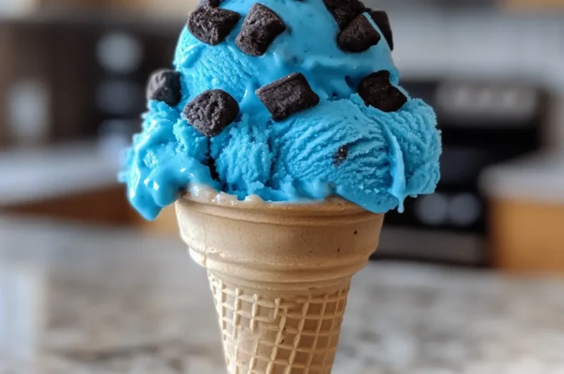 Cookie Monster Ice Cream (No-Churn)
