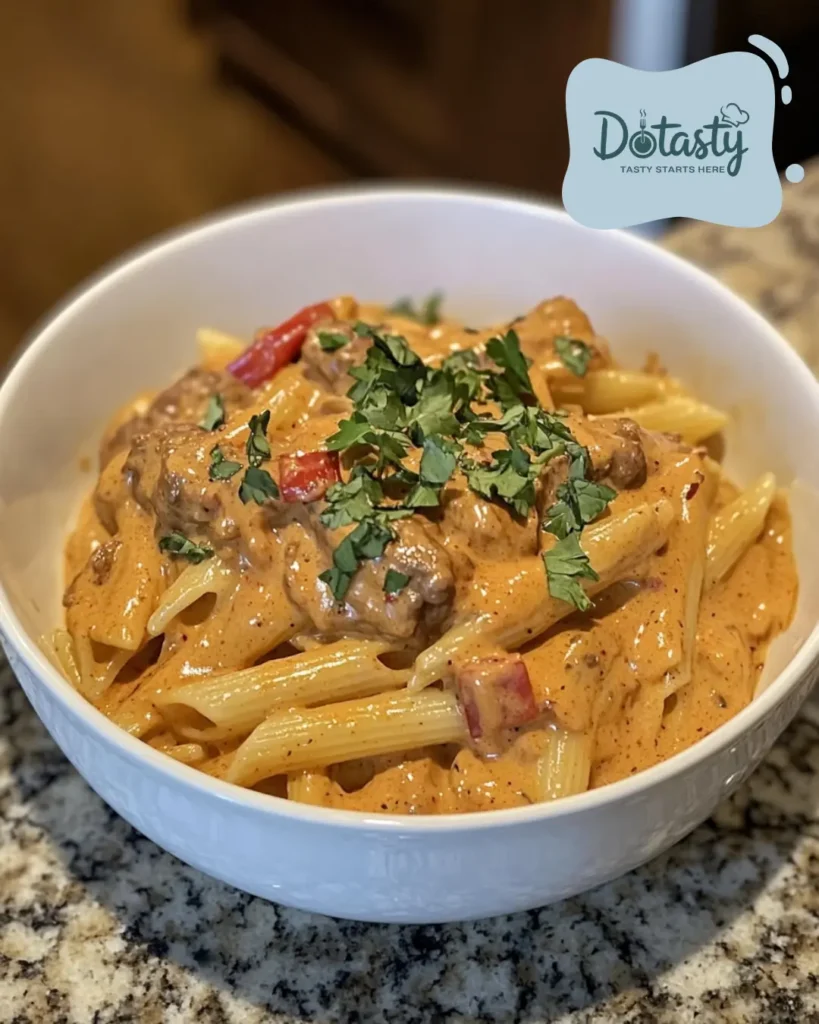 Cajun cream sauce served over penne with herbs