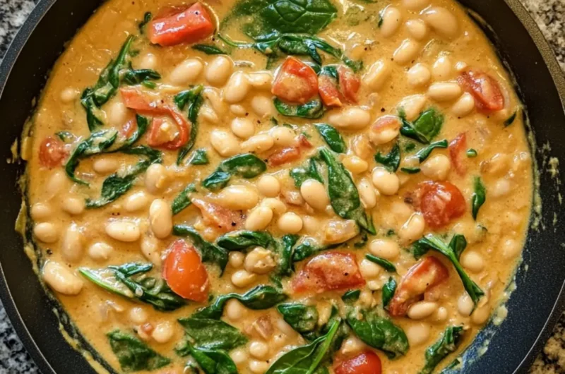 Creamy Tuscan White Bean Skillet